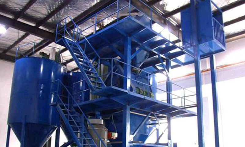 a photo of the dry mortar production line